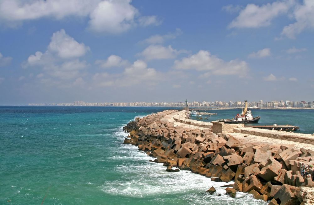 Front de mer méditerranéen à Alexandrie
