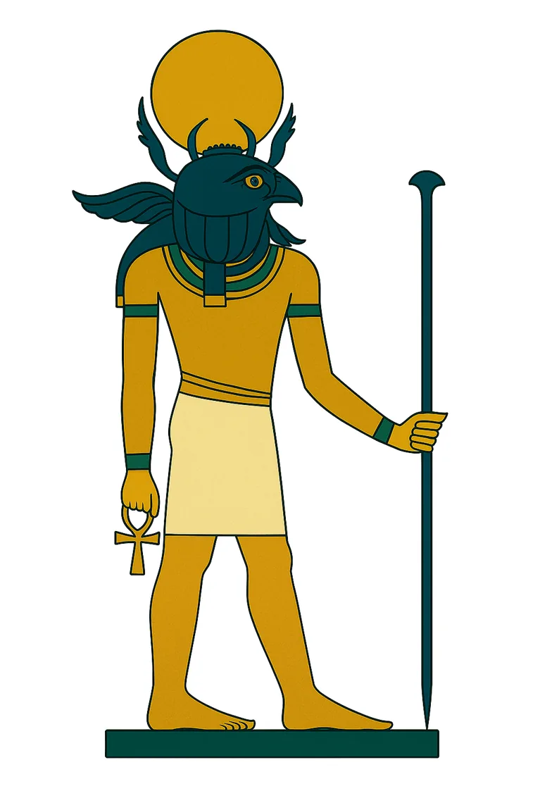 Illustration de travail représentant Khepri