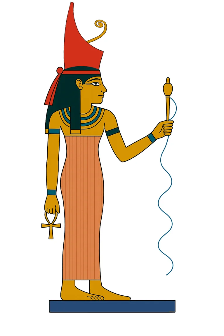 Illustration de travail représentant Neith