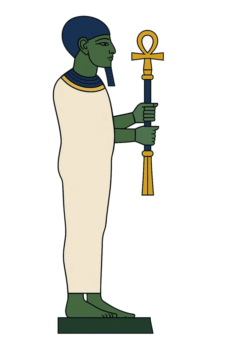 Illustration de travail représentant Ptah