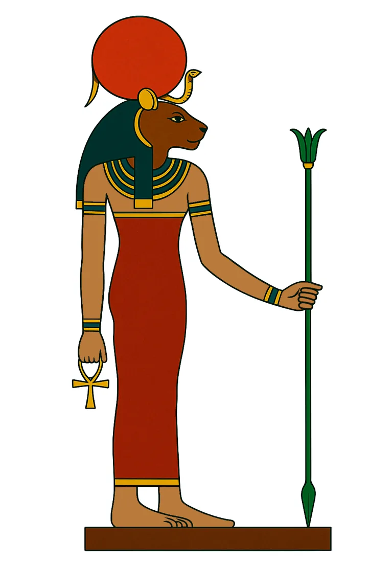 Illustration de travail représentant Sekhmet