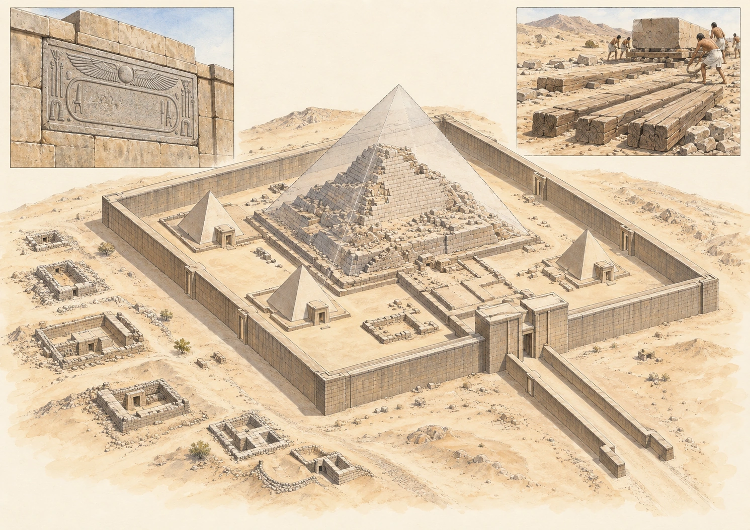 Planche interprétative consacrée à El-Licht, pyramide de Sésostris Ier