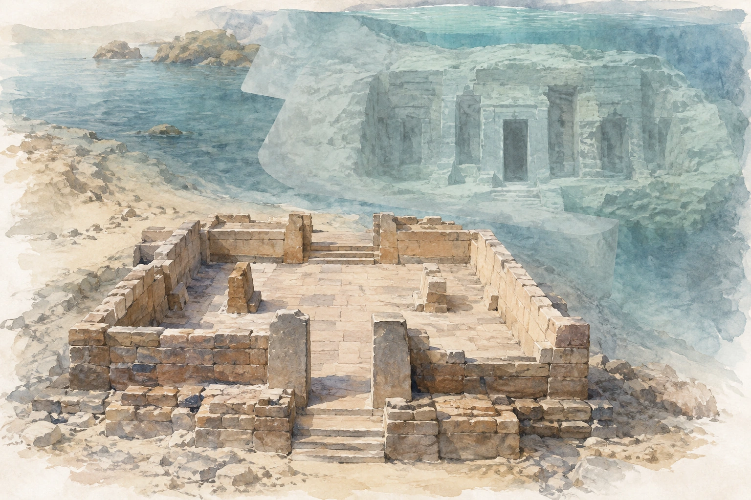 Planche interprétative consacrée à Guerf Hussein, temple de Ramsès II