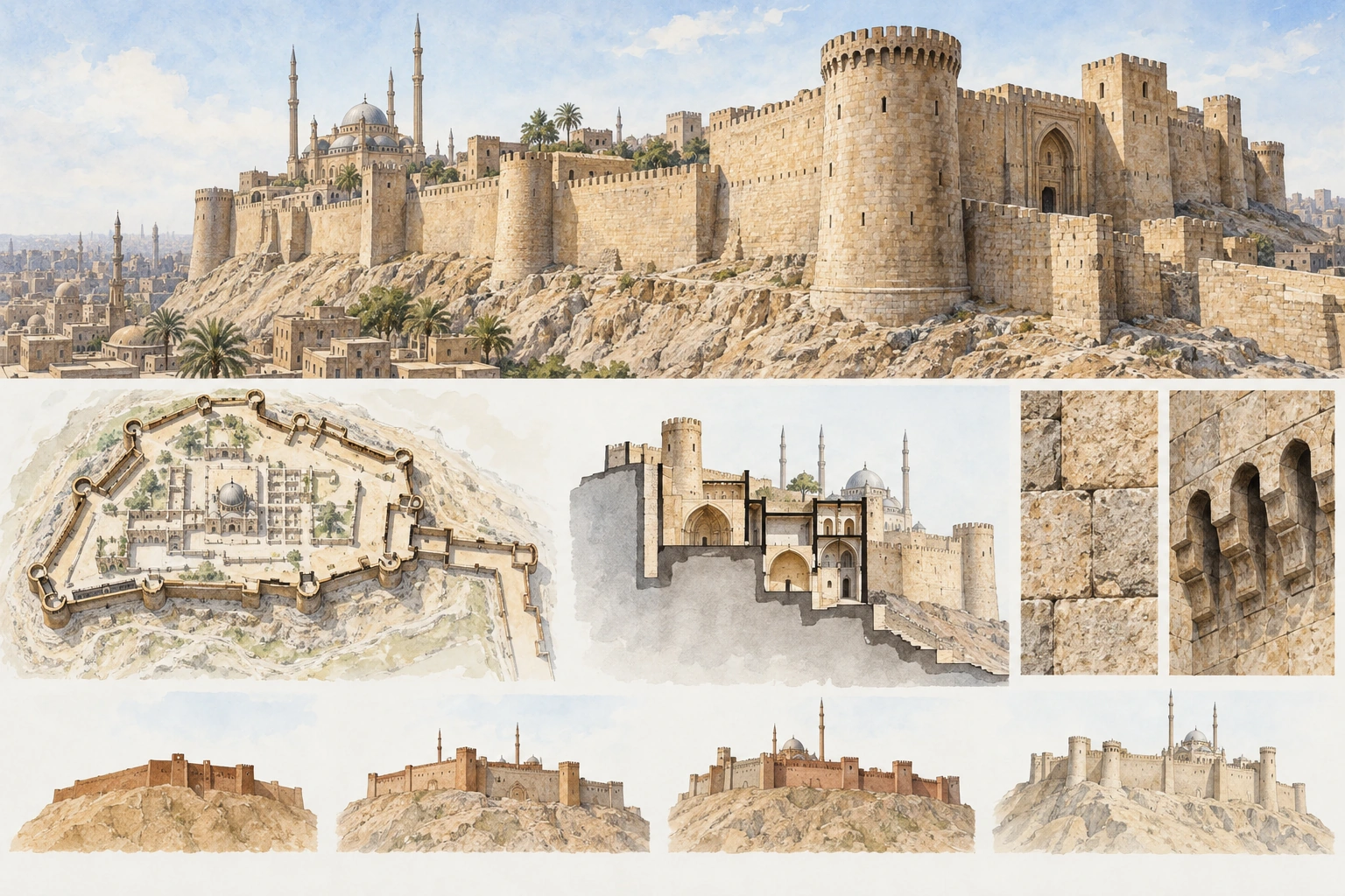 Planche interprétative consacrée à Citadelle de Saladin