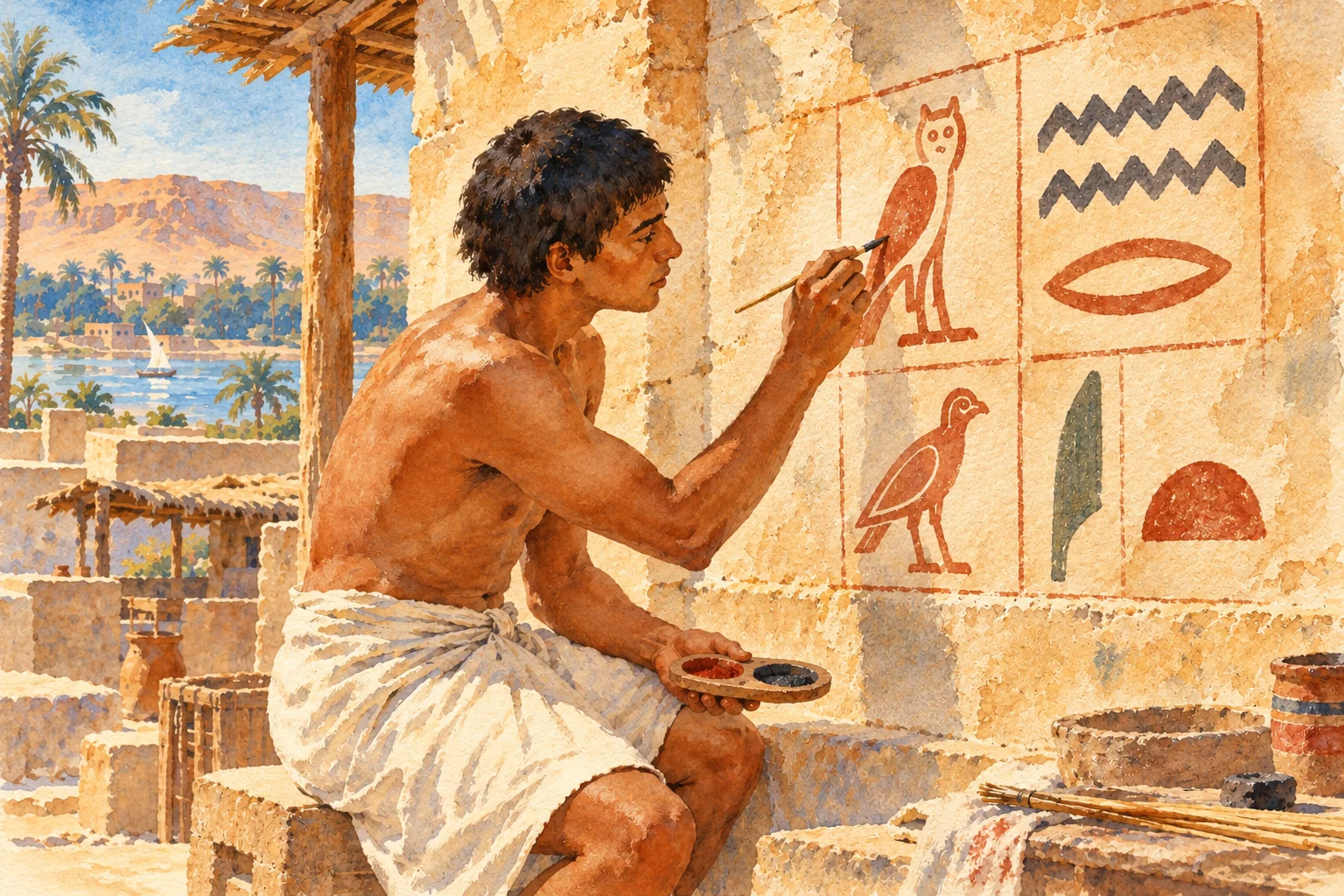 Comment fonctionnent les hiéroglyphes